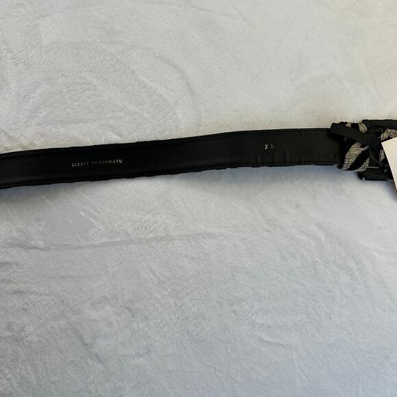 Lizzie Fortunato Agnes Zebra Chenille Belt Black Natural Size XS/S NWT $275 main image 15